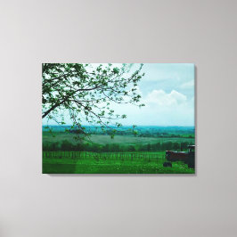Snygg lantgård - foto i landskapet Canvas