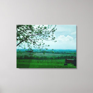 Snygg lantgård - foto i landskapet Canvas