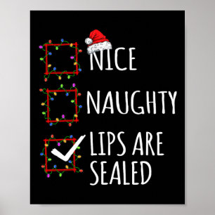 Snygg Läppar är förseglat julklapp Poster