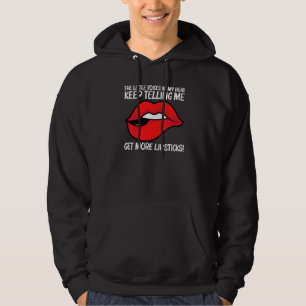 Snygg läppstift för män kvinnor kosmetika smink hoodie