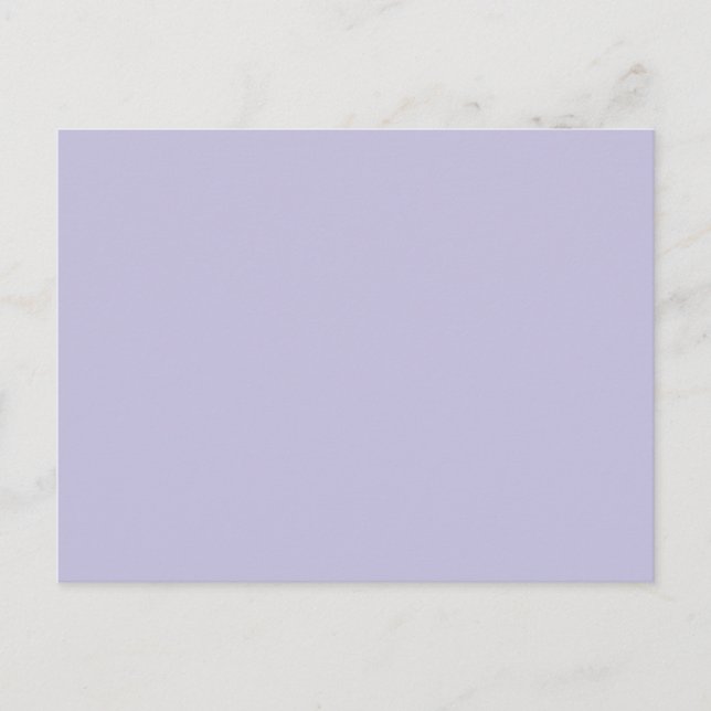 Snygg Lavender Blek Lila Solid Färg Background Vykort (Framsida)