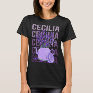 Snygg Lavender - Cecilia Namn T Shirt