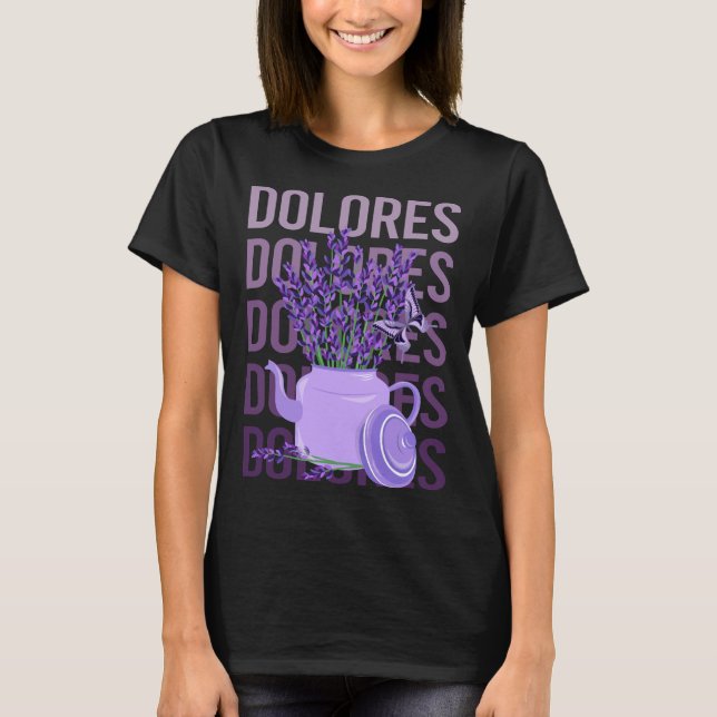 Snygg Lavender - Dolores Namn T Shirt (Framsida)