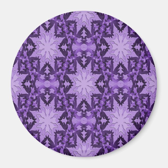 Snygg Lavender Snöflingor.. Magnet (Framsidan)