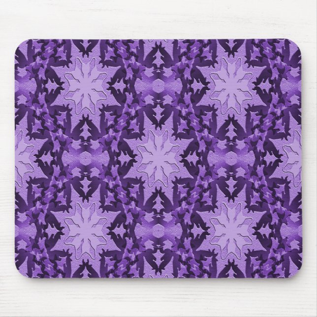 Snygg Lavender Snöflingor.. Musmatta (Framsidan)