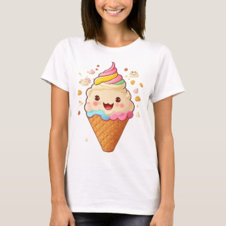 Snygg leende Ice Cream T Shirt