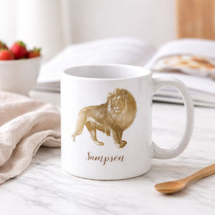 Snygg Lejon Kaffemugg