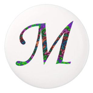 Snygg lekplatta Dye Brev M Monogram Knopp
