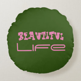 Snygg Life Round Pillow Rund Kudde