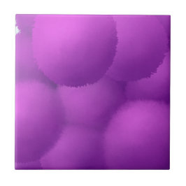 Snygg Lila Allium Flower Painting Kakelplatta