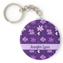 Snygg Lila Blommigt Girly Anpassningsbar