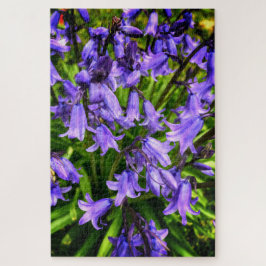 Snygg lila blommor pussel