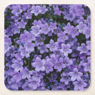 Snygg Lila blommor Underlägg Papper Kvadrat