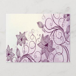 Snygg Lila blommor Vykort