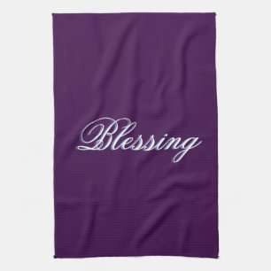 Snygg Lila Bluting Kitchen Towel Kökshandduk