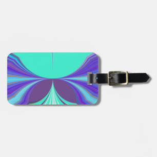 Snygg Lila Cyan motif Mönster Design Bagagebricka