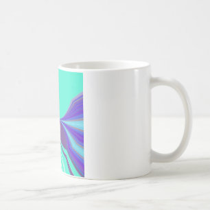 Snygg Lila Cyan motif Mönster Design Kaffemugg