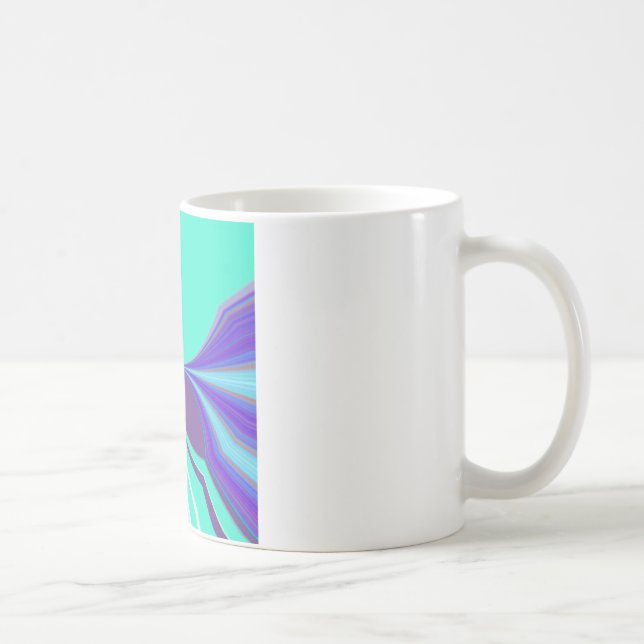 Snygg Lila Cyan motif Mönster Design Kaffemugg (Höger)