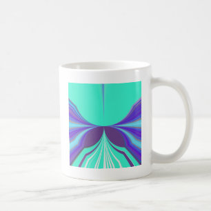 Snygg Lila Cyan motif Mönster Design Kaffemugg