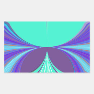Snygg Lila Cyan motif Mönster Design Rektangulärt Klistermärke