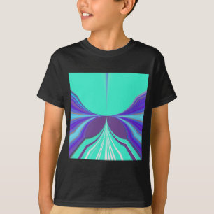 Snygg Lila Cyan motif Mönster Design Tee Shirt