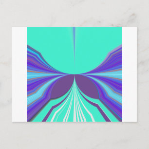 Snygg Lila Cyan motif Mönster Design Vykort