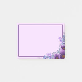 Snygg Lila Flower Bouquet Post-it Notes Block