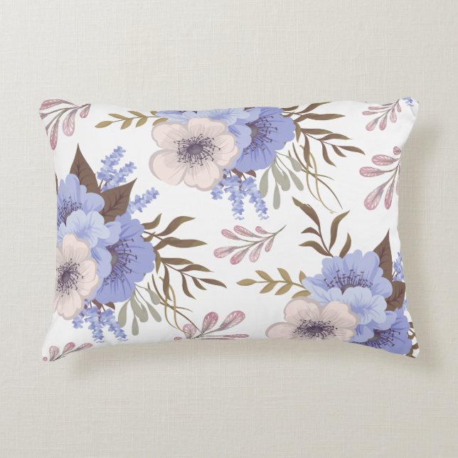 Snygg Lila Flower Prydnadskudde (Framsidan)