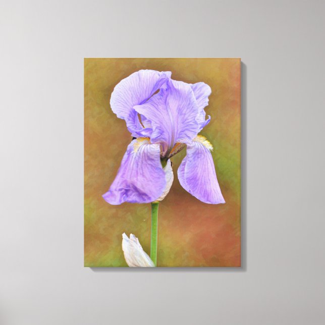 Snygg Lila Iris Flower Art Canvastryck (Framsida)
