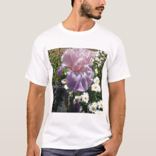 Snygg Lila Iris Flower blommigt Photo T Shirt