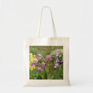 Snygg Lila Iris Flower blommigt Photo Tygkasse