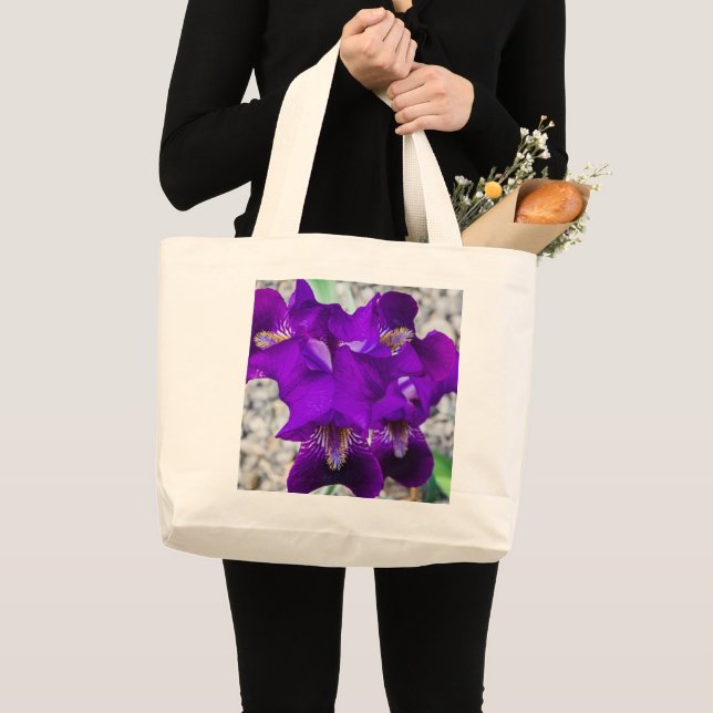 Snygg lila iris jumbo tygkasse (Framsida (produkt))