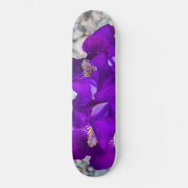 Snygg lila iris mini skateboard bräda 18,5 cm