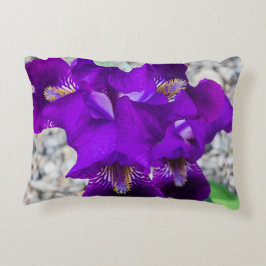 Snygg lila iris prydnadskudde