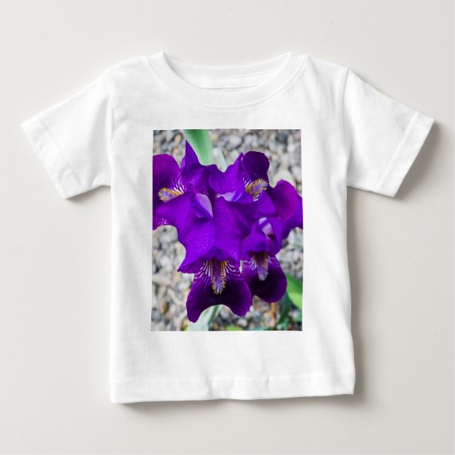 Snygg lila iris t shirt (Framsida)
