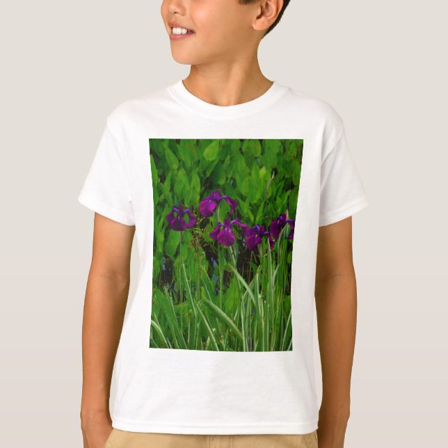 Snygg Lila Iris Tee Shirt (Framsida)