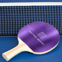Snygg lila metallisk monogramnamn