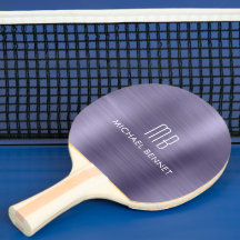 Snygg lila metallisk monogramnamn
