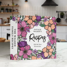 Snygg Lila Peach Rosa Flowers Recipes