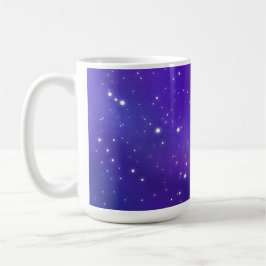 Snygg Lila Starry Himlar Galaxy Art Kaffemugg
