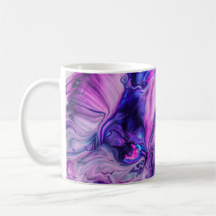 Snygg Lila Swirls Smokey Background Kaffemugg