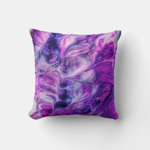 Snygg Lila Swirls Smokey Background Kudde
