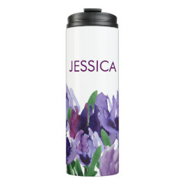 Snygg Lila Vattenfärgblommor med Namn