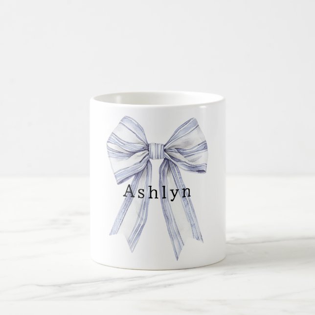 Snygg lila vit rosett kaffemugg (Center)