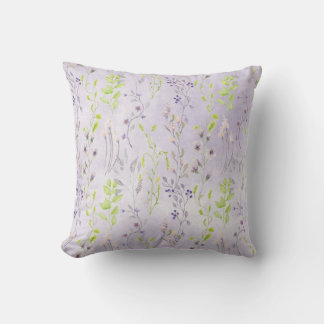 Snygg Lila Wildblommor Kudde