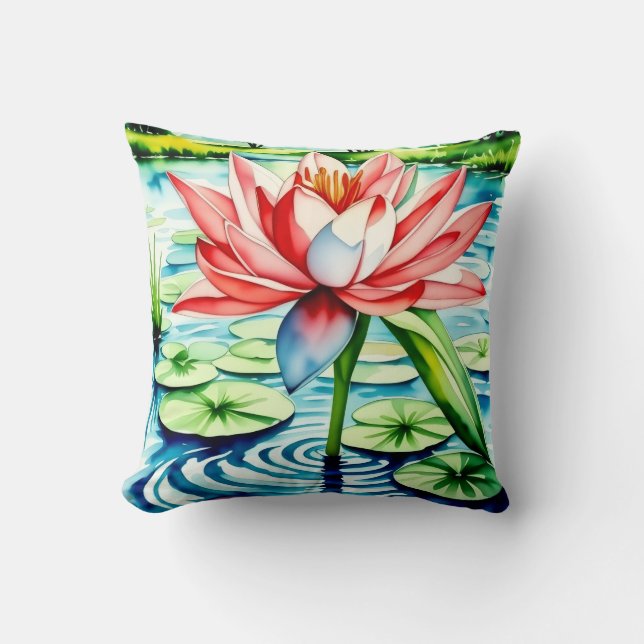 Snygg Lily Flower Cushion Kudde (Framsida)