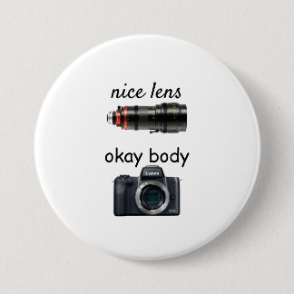 Snygg lins, okej body-knapp knapp