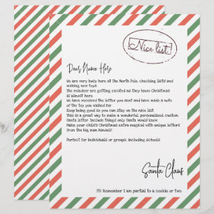 Snygg lista Brev från Santa Personlig