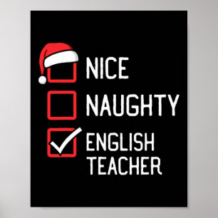 Snygg lista Engelska lärare Jul Matchi Poster
