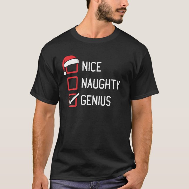 Snygg lista Genius jul T Shirt (Framsida)